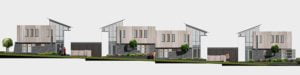 IBOC geschakelde woningen-houten gevels lessenaarsdak Gerrit Jan ter Horst