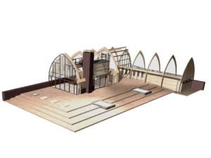 IBOC modern landhuis gebogen dak riet iroko spanten Gerrit Jan ter Horst